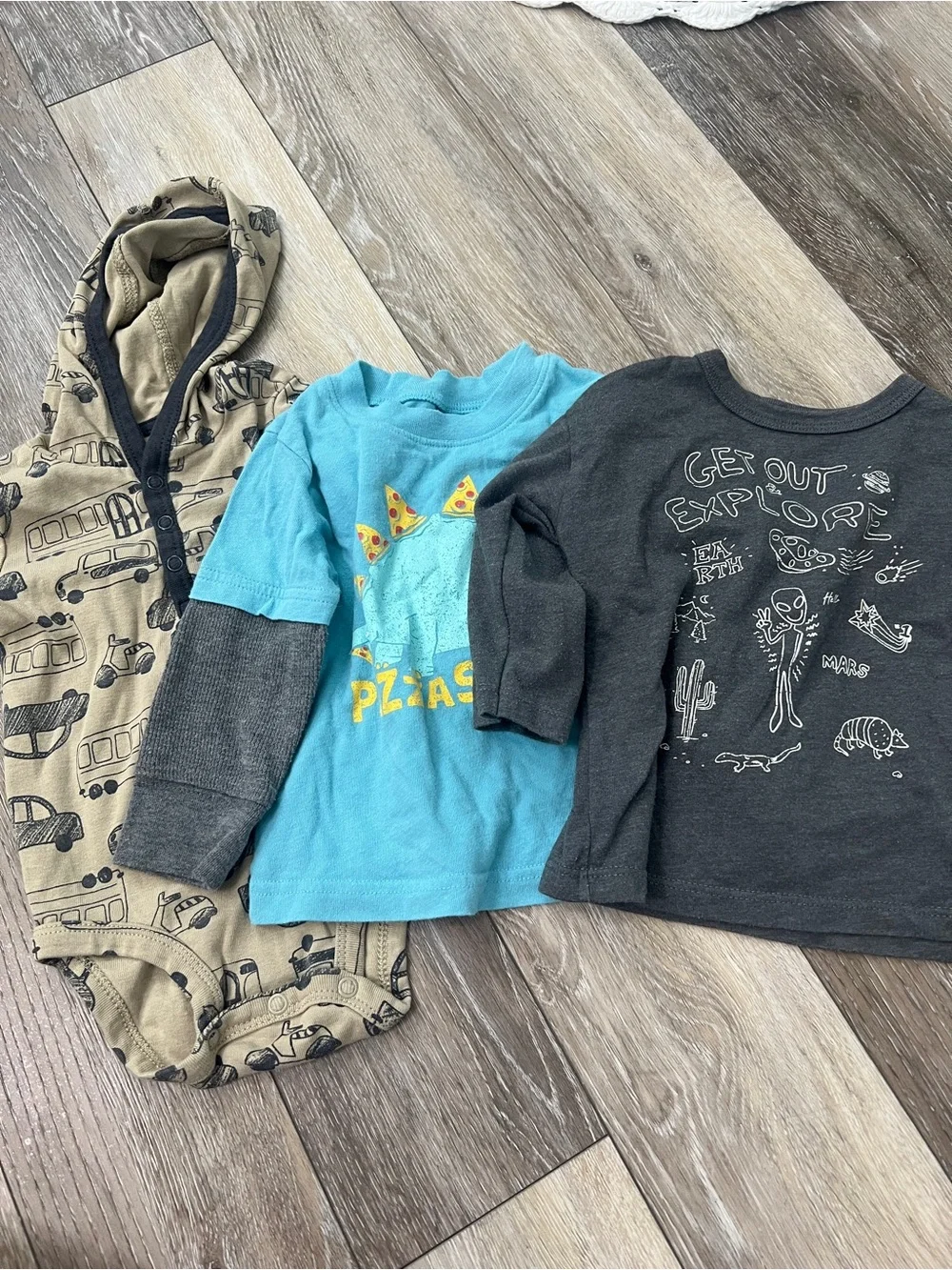 Bundle baby boy long sleeve bodysuit tee